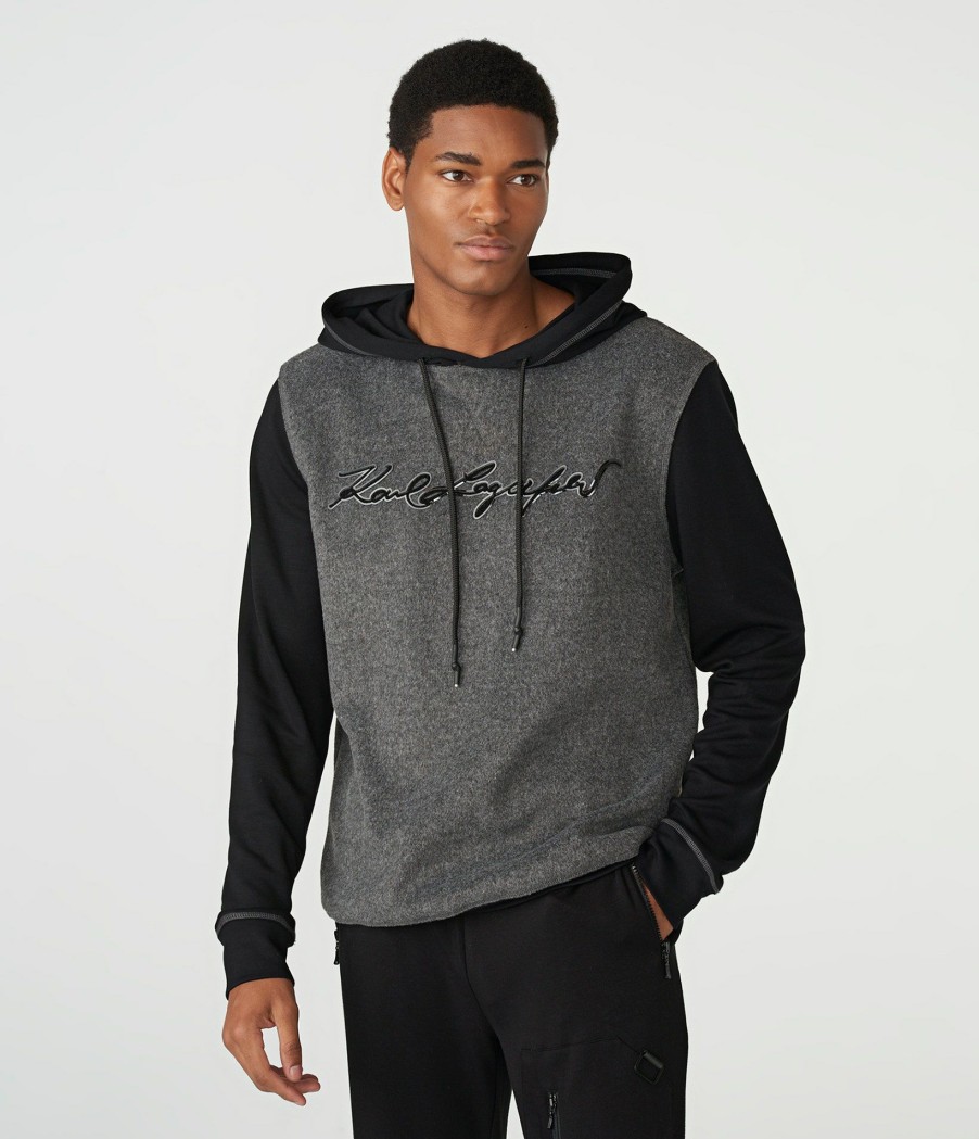 Men * | New Arrivals Colorblock Signature Hoodie