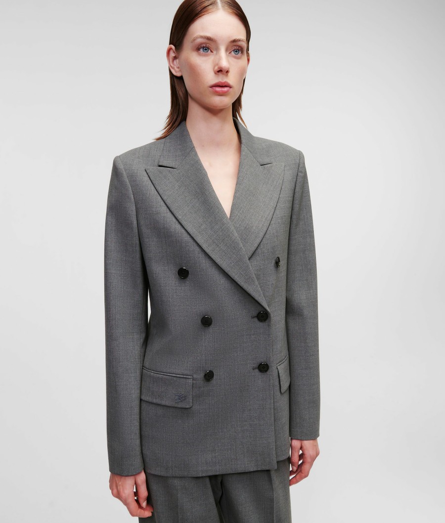 Women * | Unique Double-Breasted Blazer