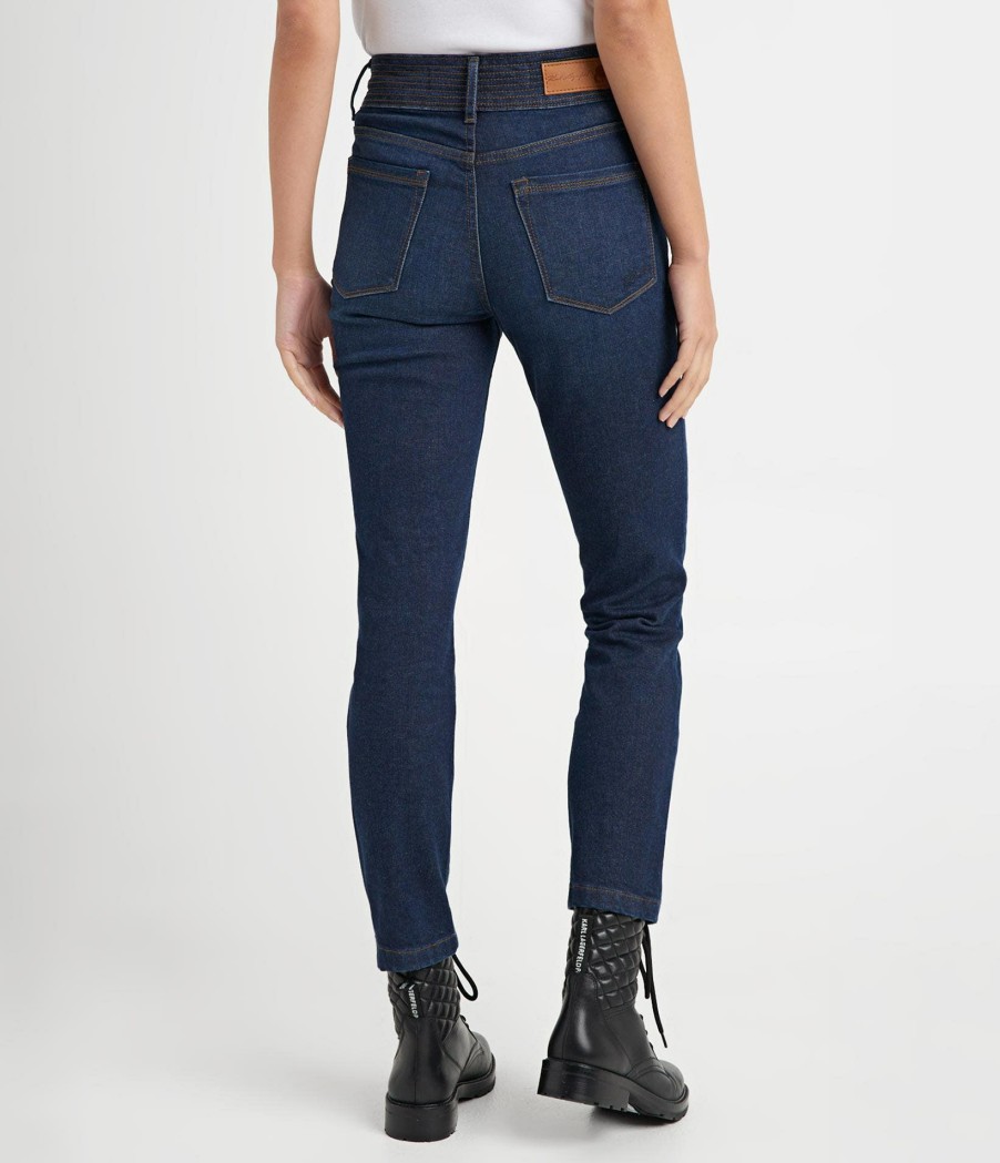 Apparels * | New Products Contrast Stitch Denim Pant