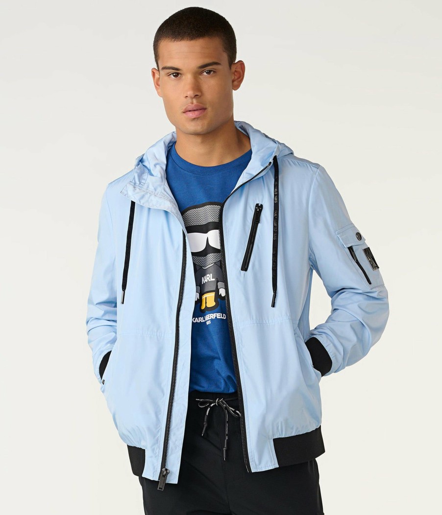 Men * | New Arrivals Light Weight Hooded Jacket