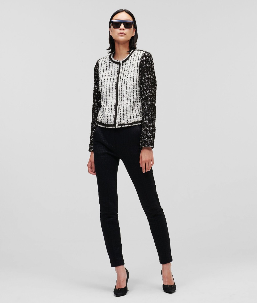 Women * | Premium Two-Tone Boucle Jacket