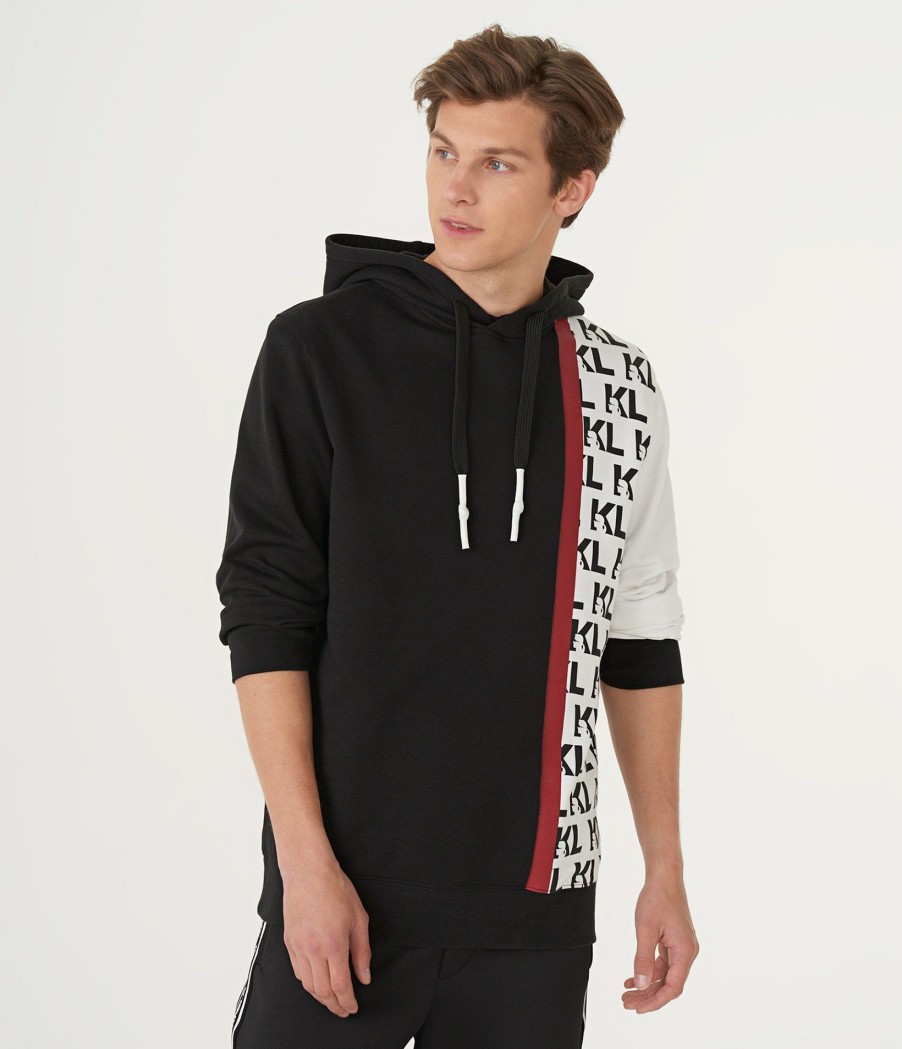 Men * | Reliable Quality Monogram-Printed Hoodie