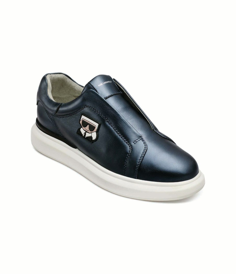 Men * | Discount Sale Men'S Metallic Leather Slip On Sneaker