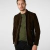 Men * | Shoping Model Suede Moto Jacket