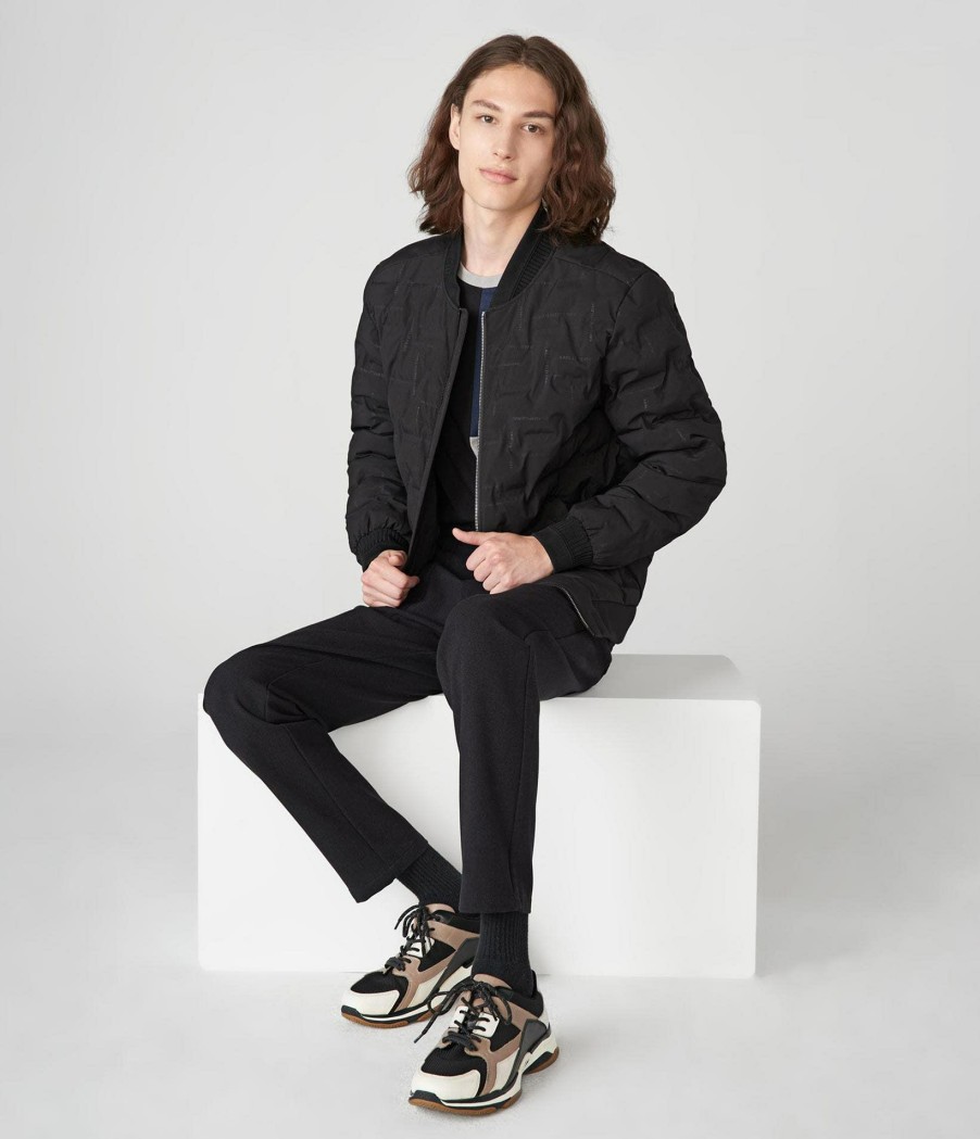 Men * | Cheap Heat Sealed Logo Quilted Bomber