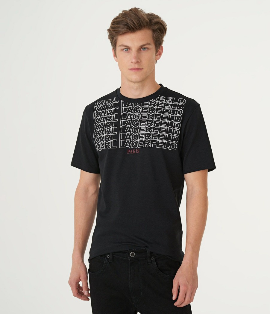 Men * | Lower Prices Stacked Logo Tee