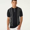 Men * | Exactly Discount Contrast Piping Henley Sweater