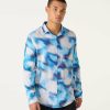 Men * | Special Style Abstract Cloud Print Button Up