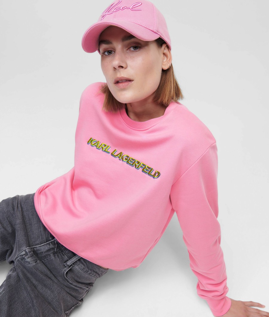 Women * | Sale Online Cropped Karl Future Logo Sweatshirt