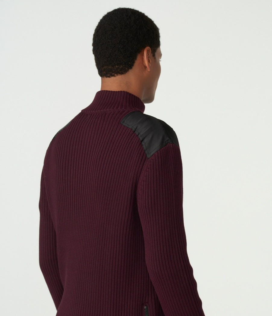 Men * | Discount Store Ribbed Quarter Zip Sweater