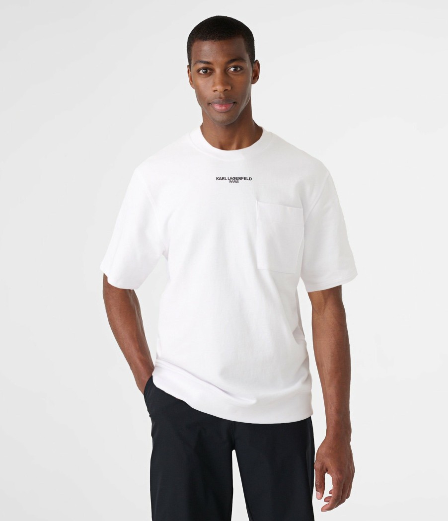 Men * | Lower Prices Logo T-Shirt With Pocket White