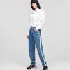 Women * | Hot Sell Relaxed-Fit Jeans With Reflective Logo Tape