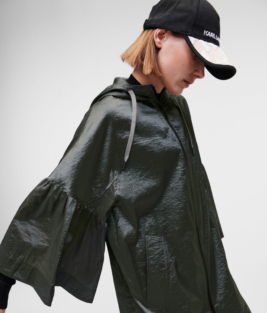 Women * | Store Ruffle Sleeve Parka