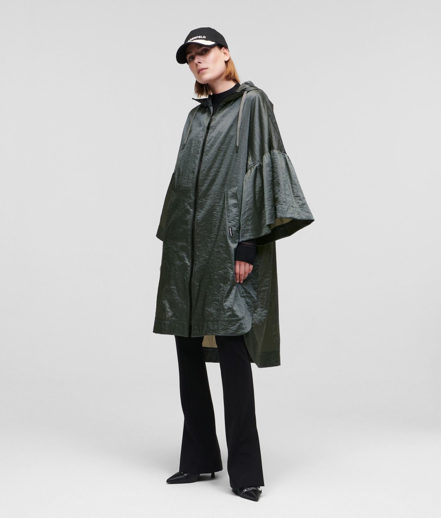 Women * | Store Ruffle Sleeve Parka