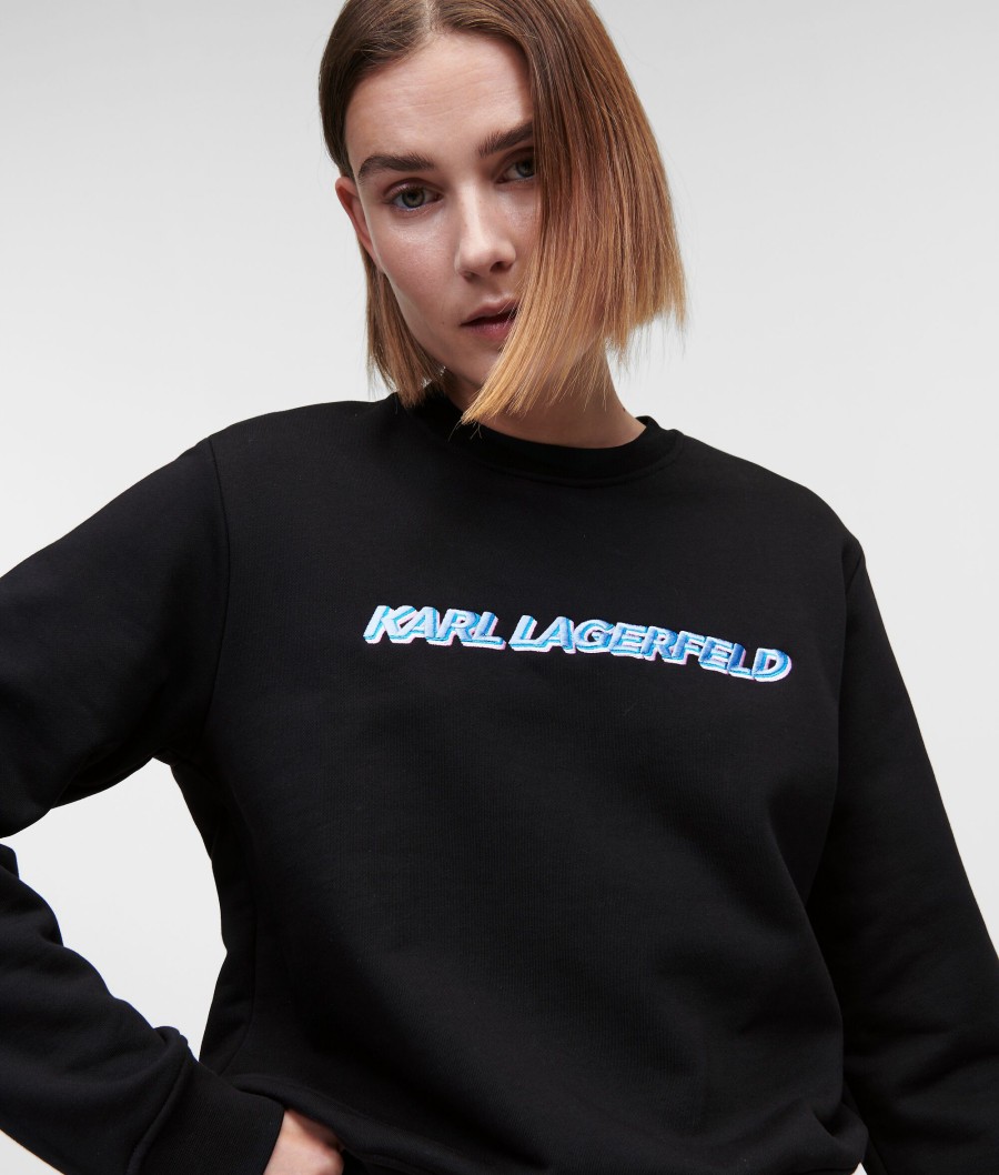 Women * | Crazy Deals Cropped Karl Future Logo Sweatshirt