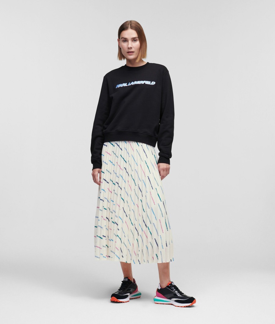 Women * | Crazy Deals Cropped Karl Future Logo Sweatshirt