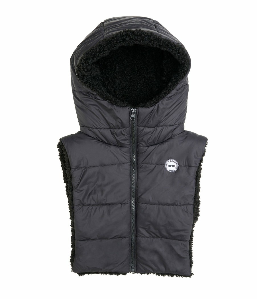 Women * | Sells Cheap Quilted Sherpa Hoodie Vest