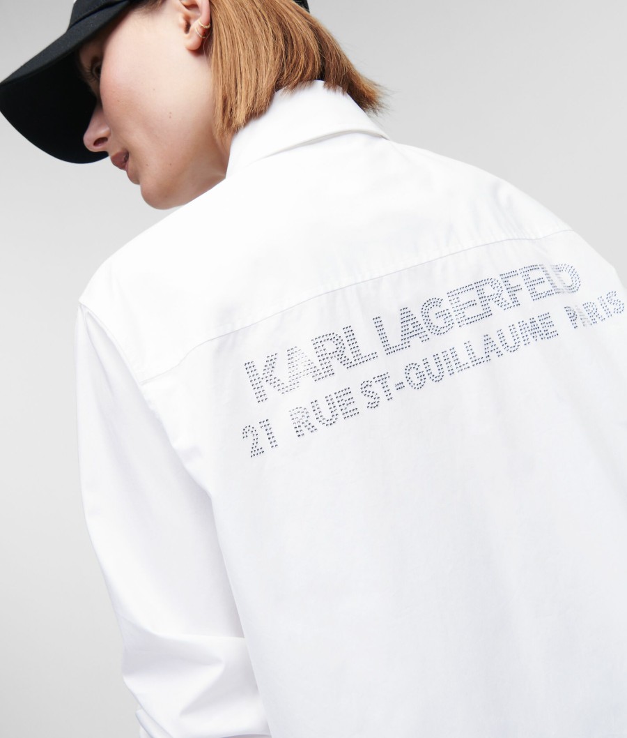 Women * | Unique Karl Logo Tunic Shirt