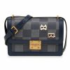 Women * | Discount Sale Corinne Denim Checkered Shoulder Bag