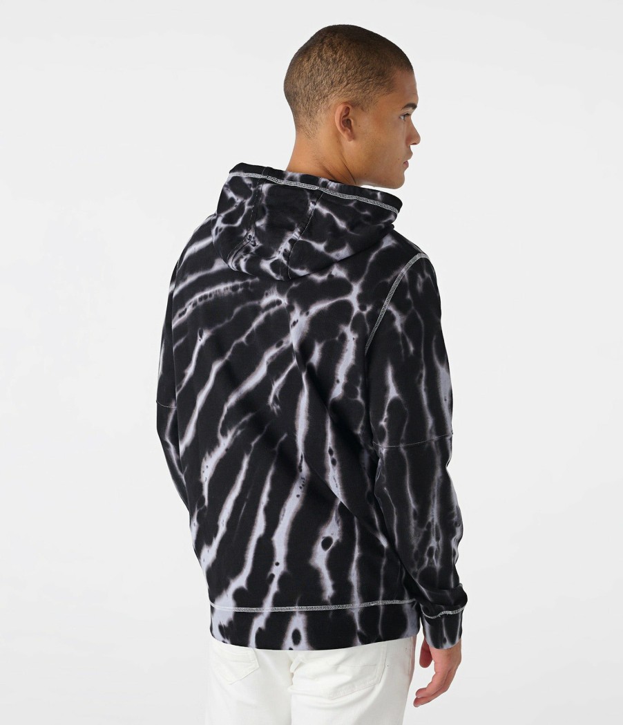 Men * | Cheap Logo Patch Tie Dye Hoodie