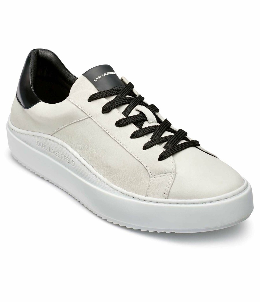 Men * | The Varied Pattern Men'S Leather Lace Up Sneaker