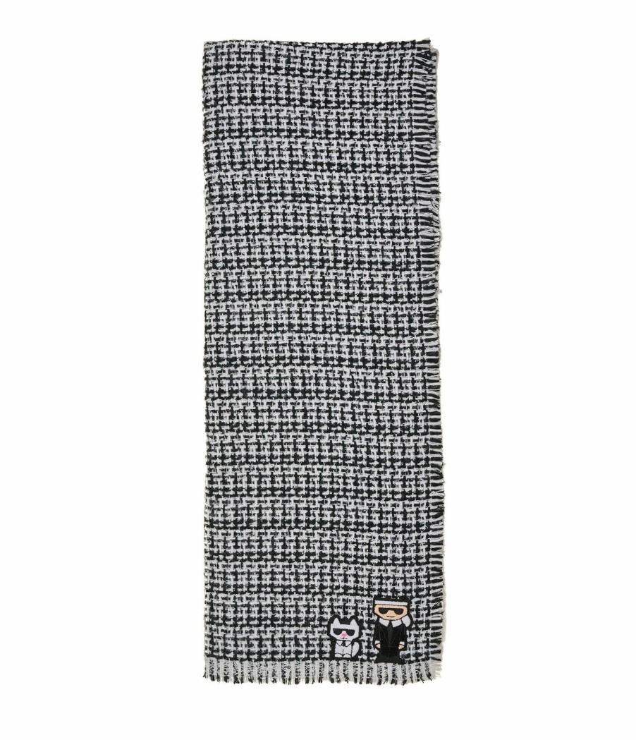 Women * | Cheap Tweed Karl & Choupette Blanket Scarf