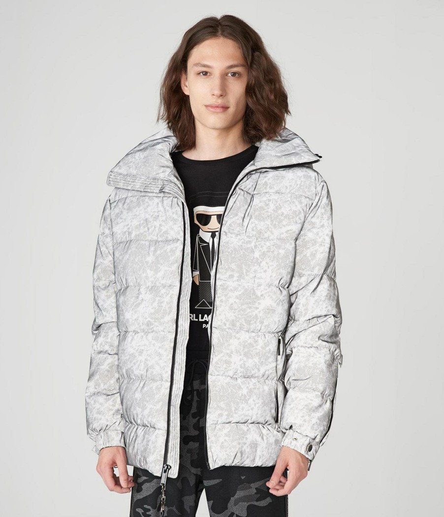 Men * | Shoping Model Reflective Camo Puffer