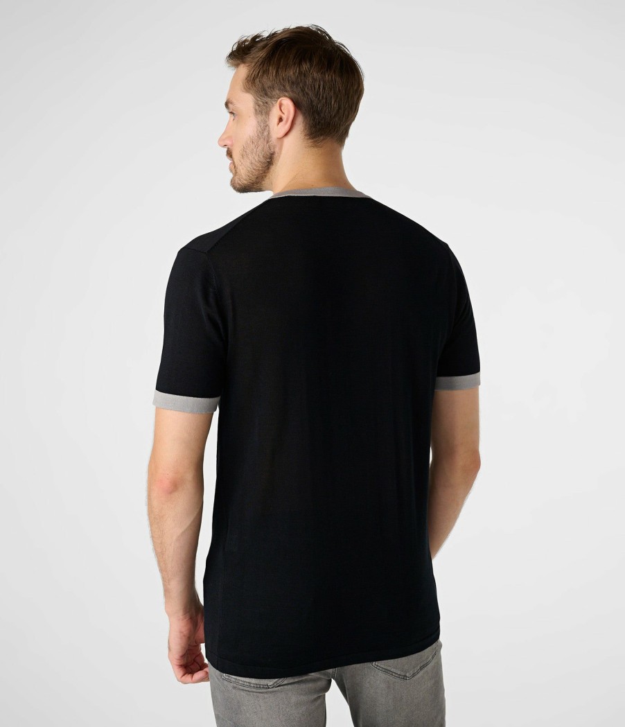 Men * | Sells Cheap Contrast Trim Henley