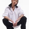 Women * | Closeout Sale Cara Loves Karl Detachable Collar Shirt