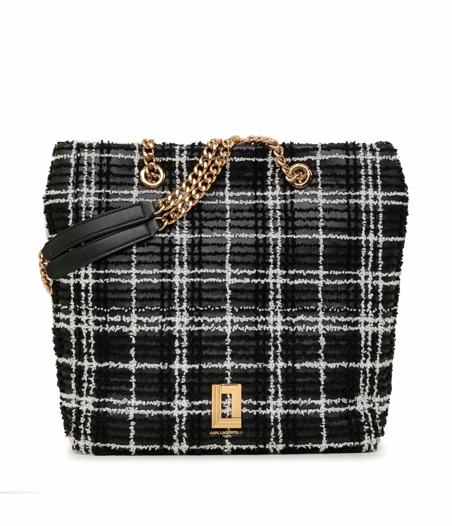 Women * | Cheap Lafayette Chenille Plaid Tote