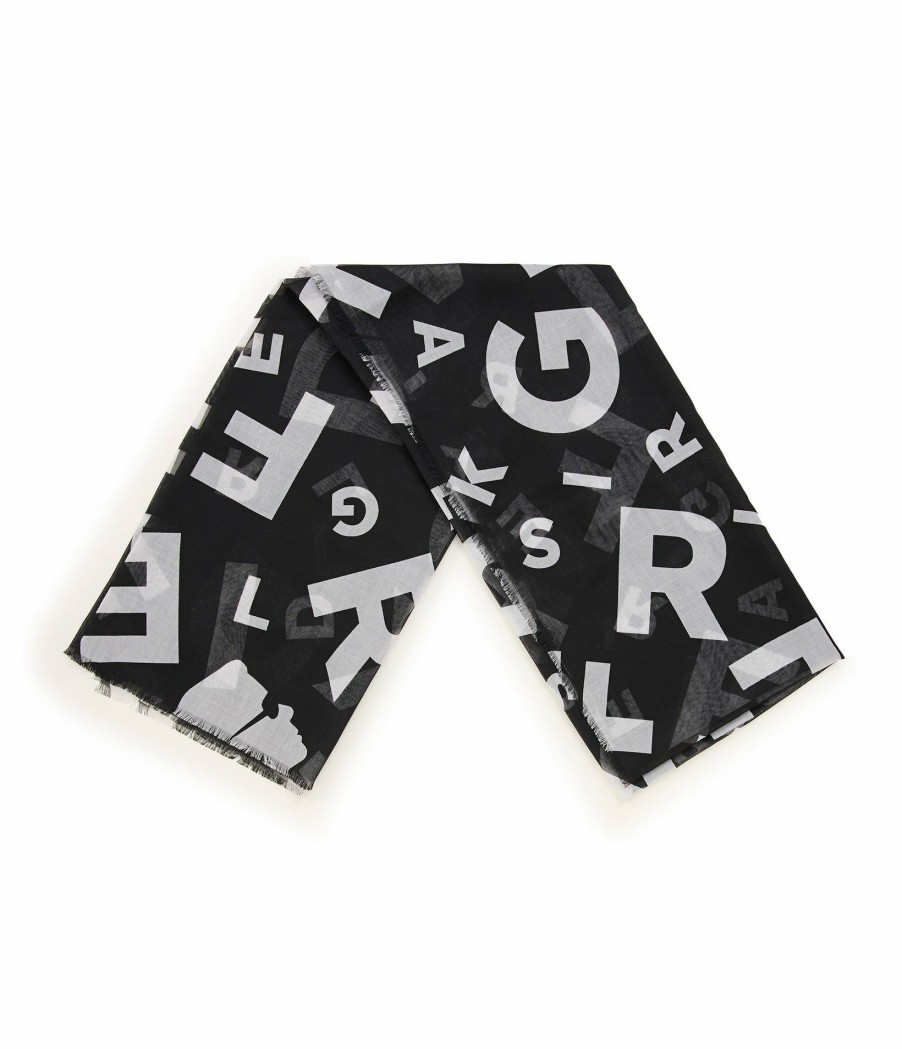 Women * | Special Style Tossed Logo Motif Scarf