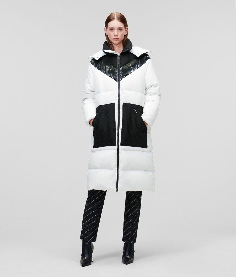 Women * | Sale Online Longline Hooded Down Coat