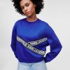 Women * | Hot Sell Karl Logo Cropped Sweatshirt