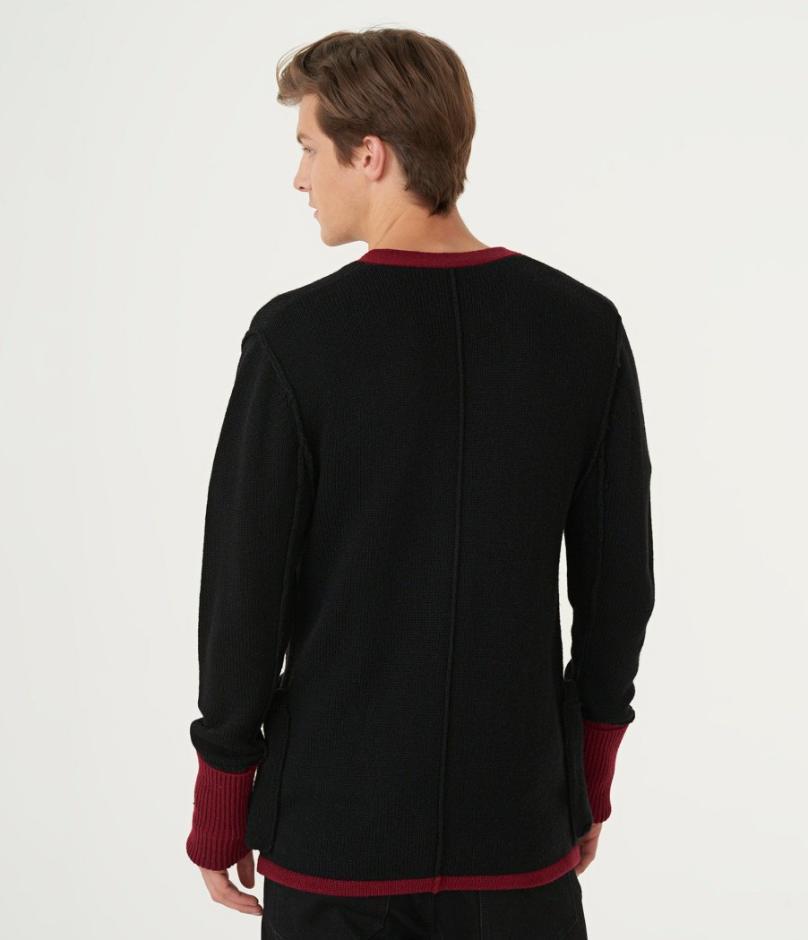 Men * | New Products Wool Zip Front Cardigan