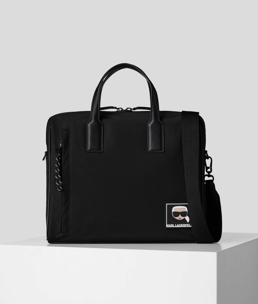 Men * | Unique K/Ikonik Patch Nylon Briefcase