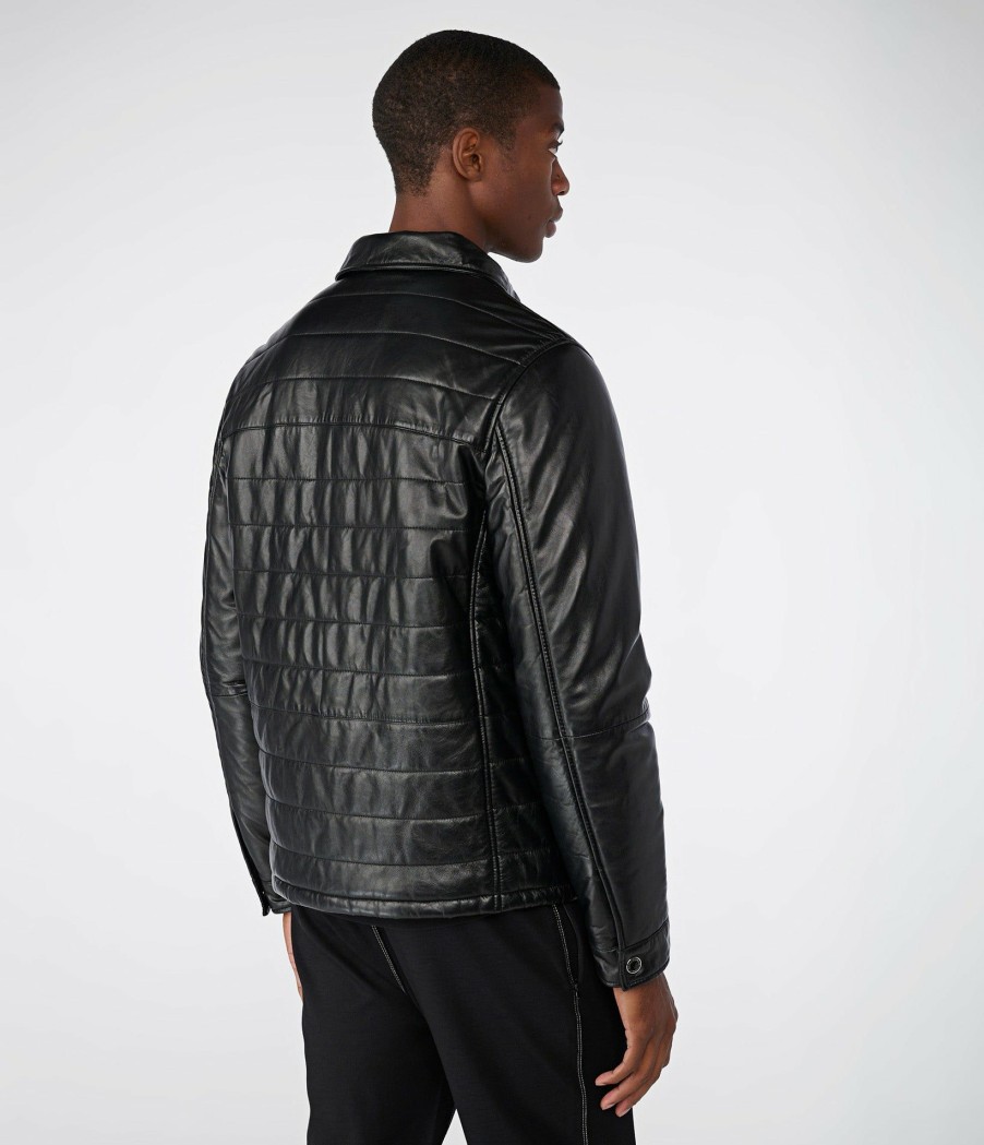 Men * | Outlet Quilted Leather Jacket