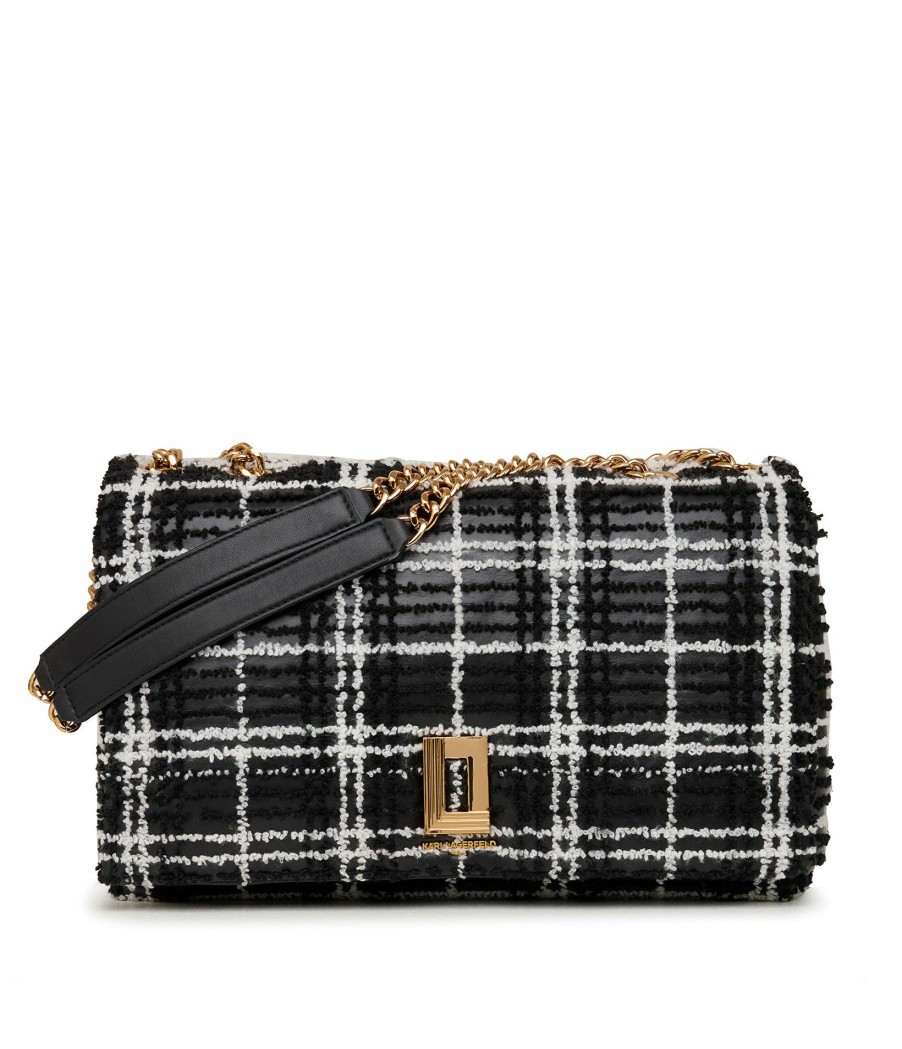 Women * | Lower Prices Lafayette Chenille Plaid Xl Shoulder Bag