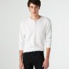 Men * | New Arrivals Melange Rib Henley