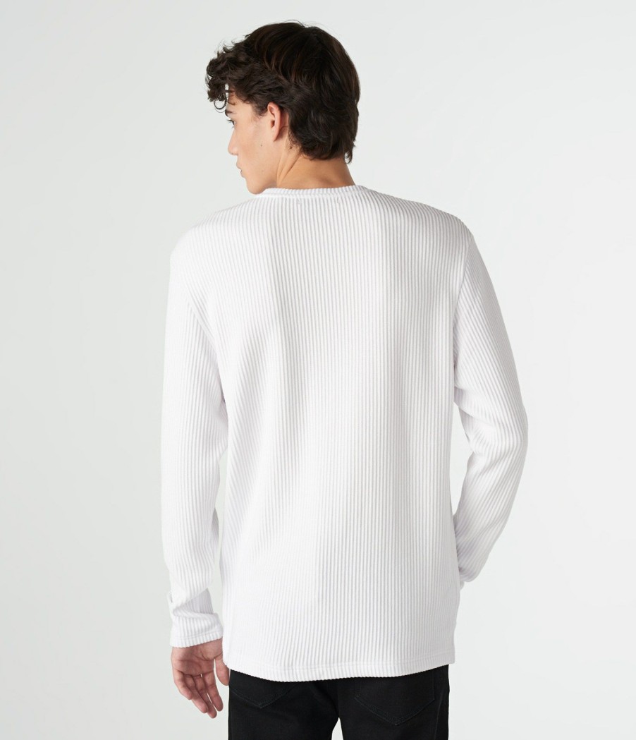 Men * | New Arrivals Melange Rib Henley