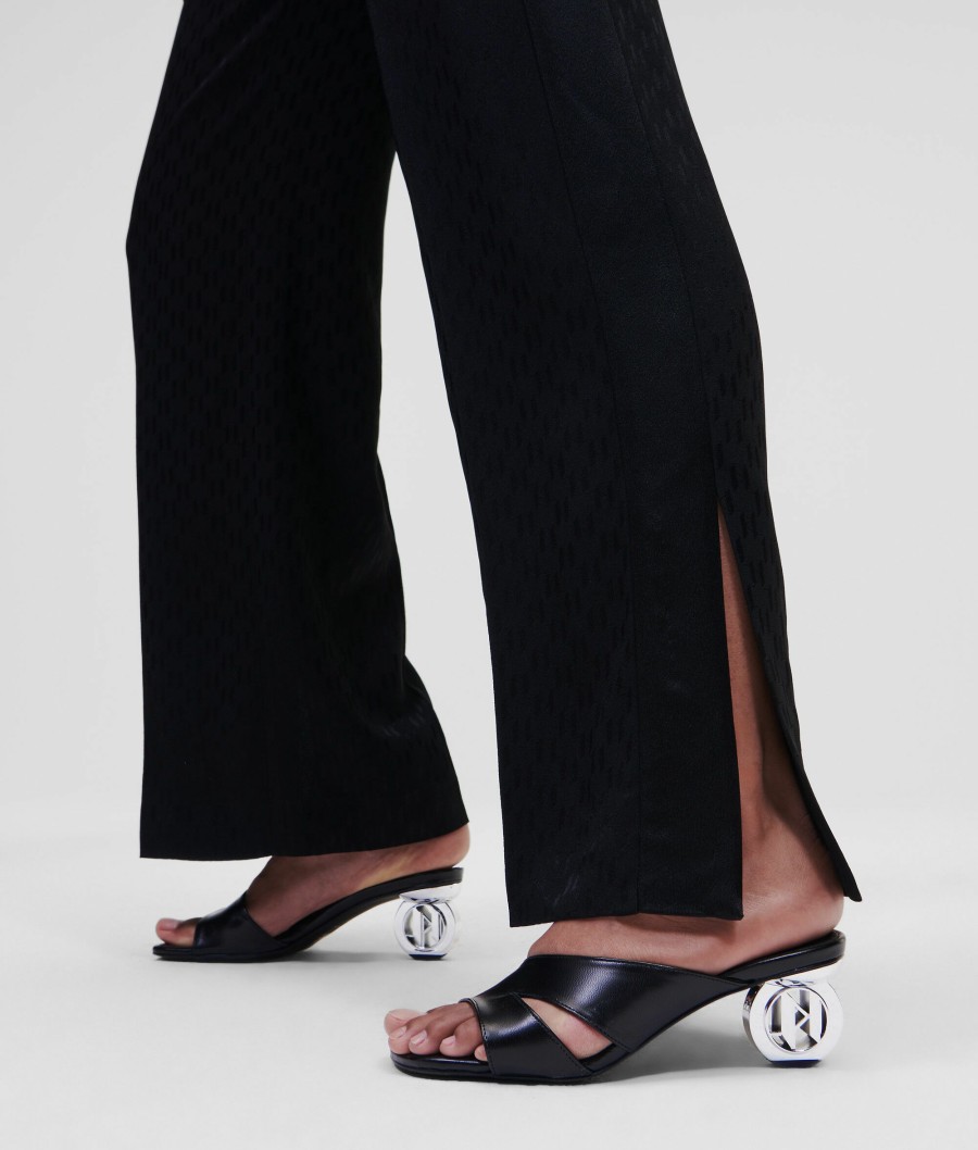 Women * | Hot Sell Kl Monogram Satin Trousers