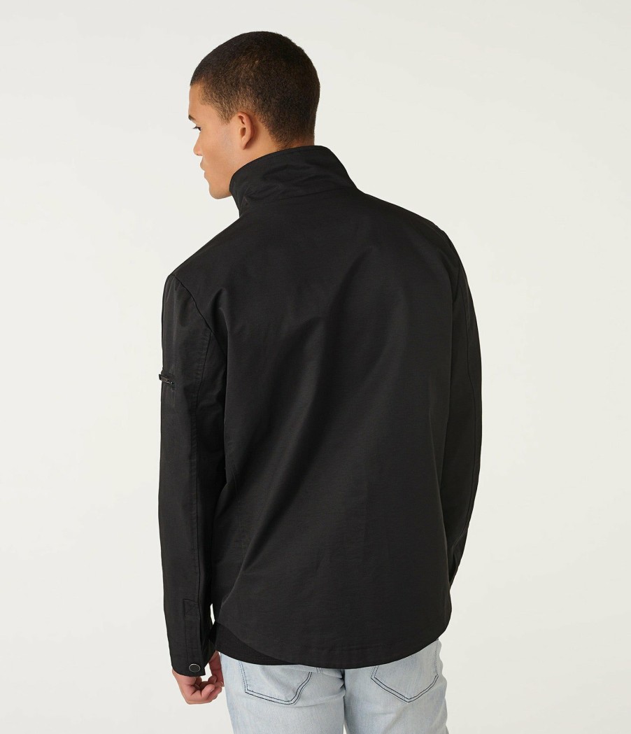 Men * | Discount Sale Textured Shirt Jacket