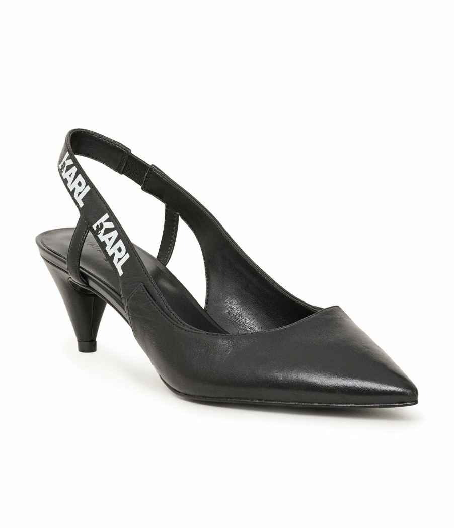 Apparels * | Discount Sale Giselle Logo Slingback Kitten Heel