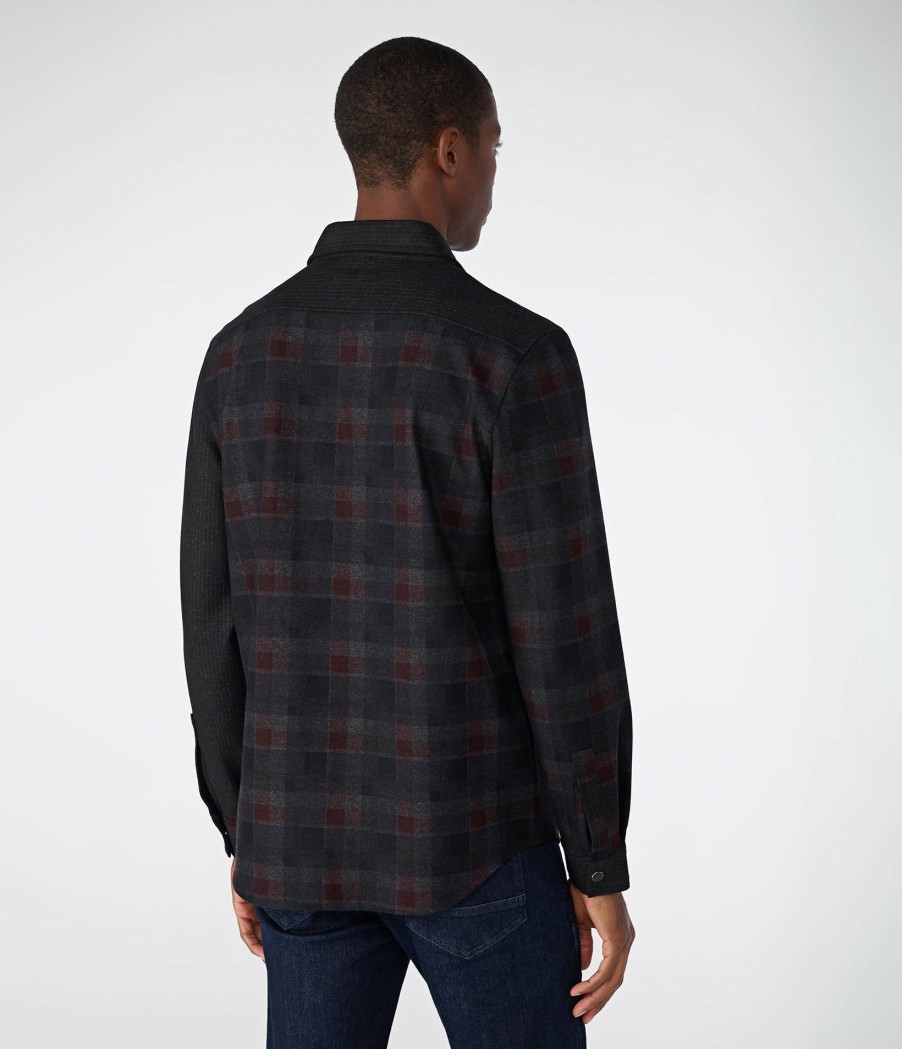 Men * | Exactly Discount Plaid Shirt Jacket