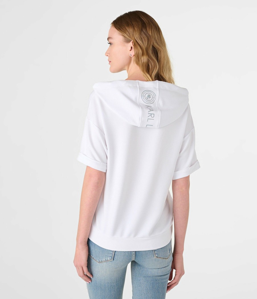 Apparels * | Latest Fashion Short Sleeve Logo Hoodie