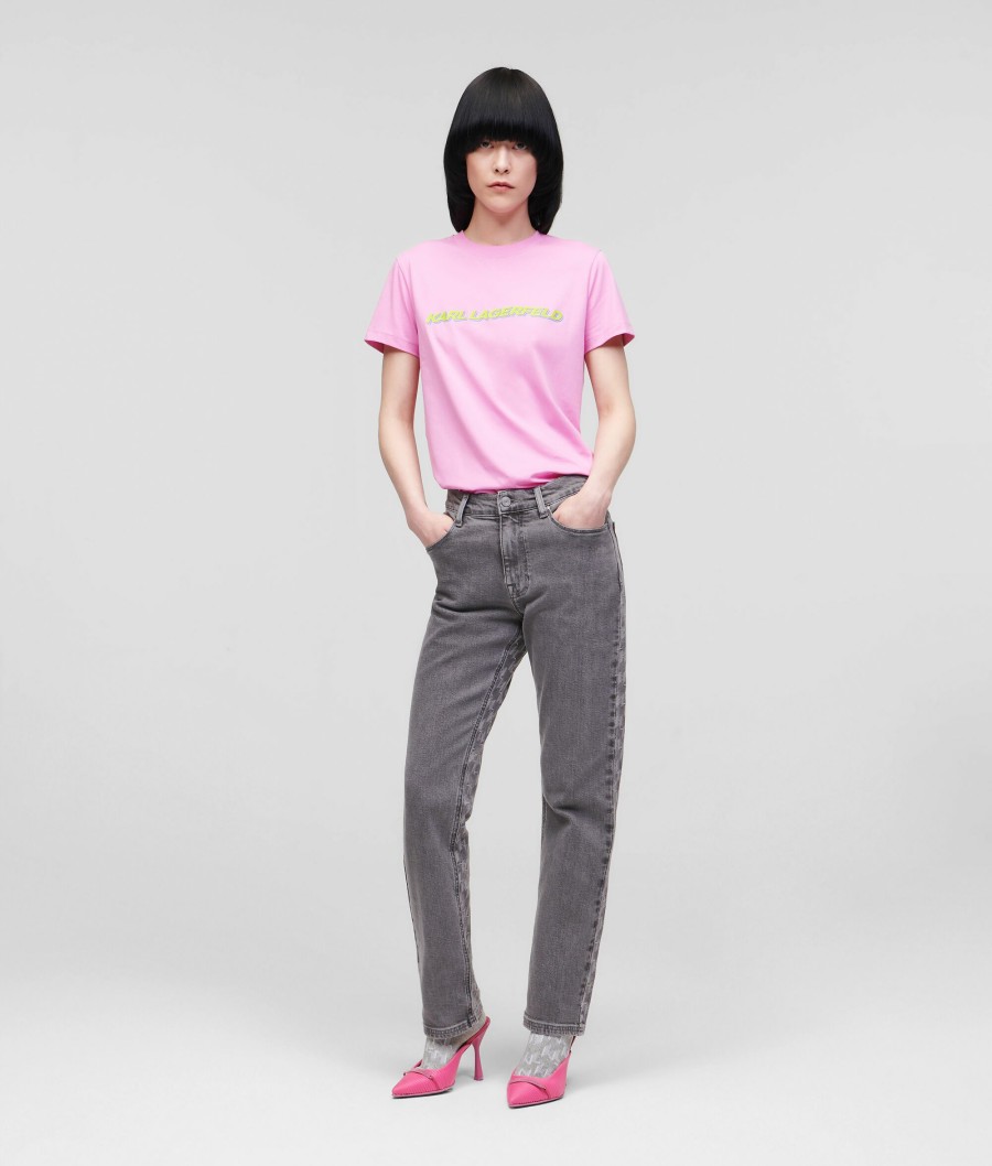 Women * | Hot Sell Colour-Block Kl Monogram Jeans