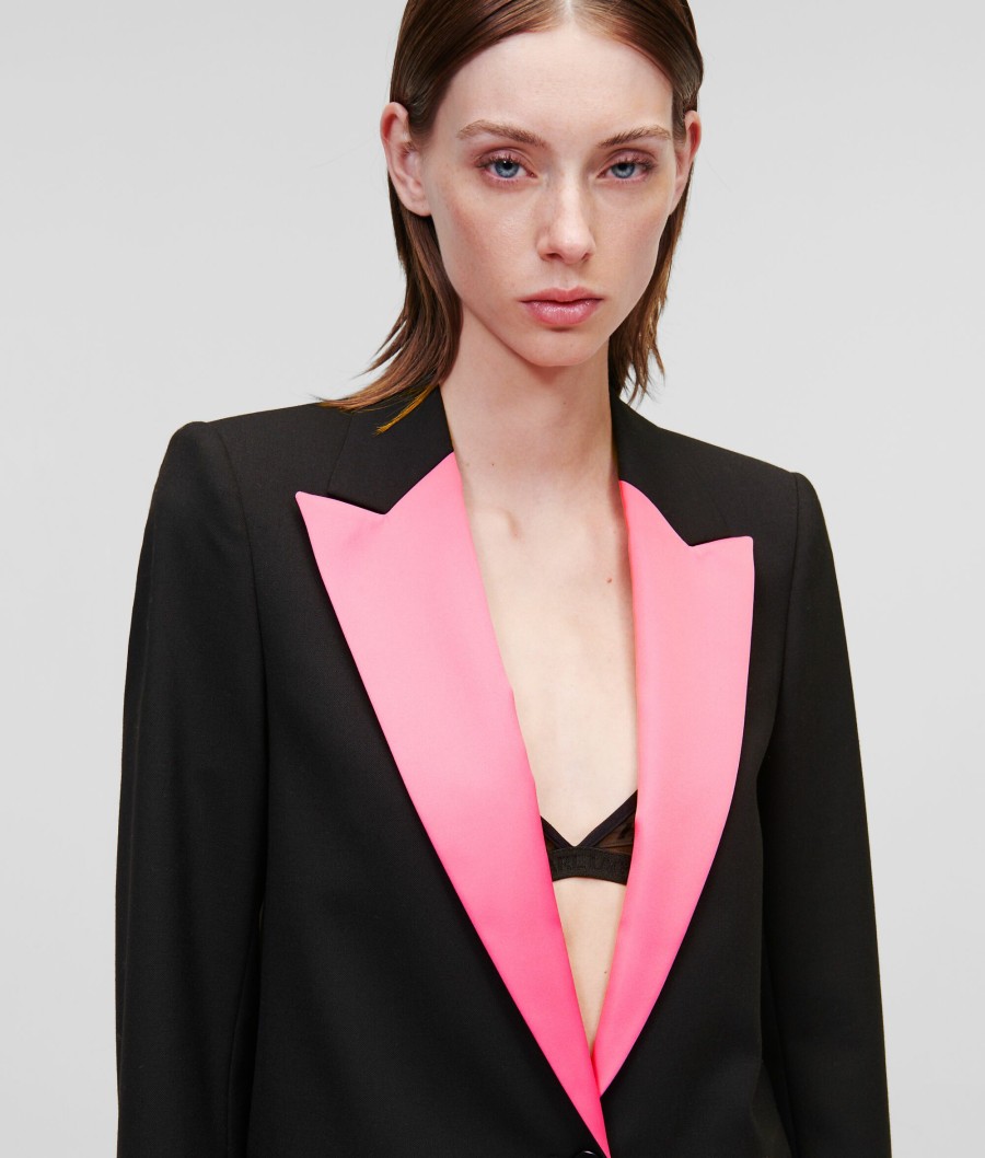 Women * | Hot Sell Color-Pop Lapel Tailored Blazer