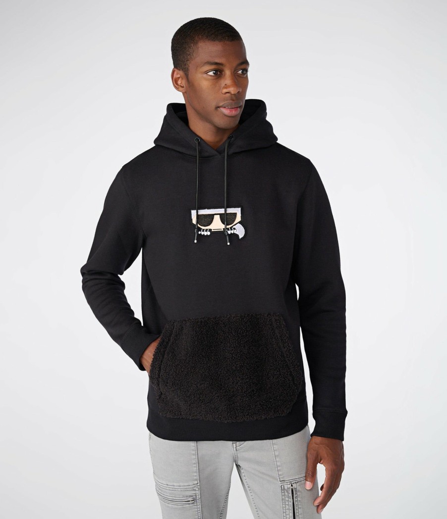 Men * | Latest Fashion Karl Patch And Furry Pocket Sweatshirt