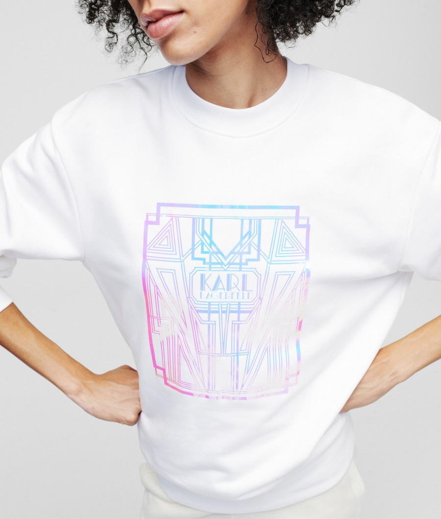 Women * | Unique Art Deco Karl Logo Sweatshirt