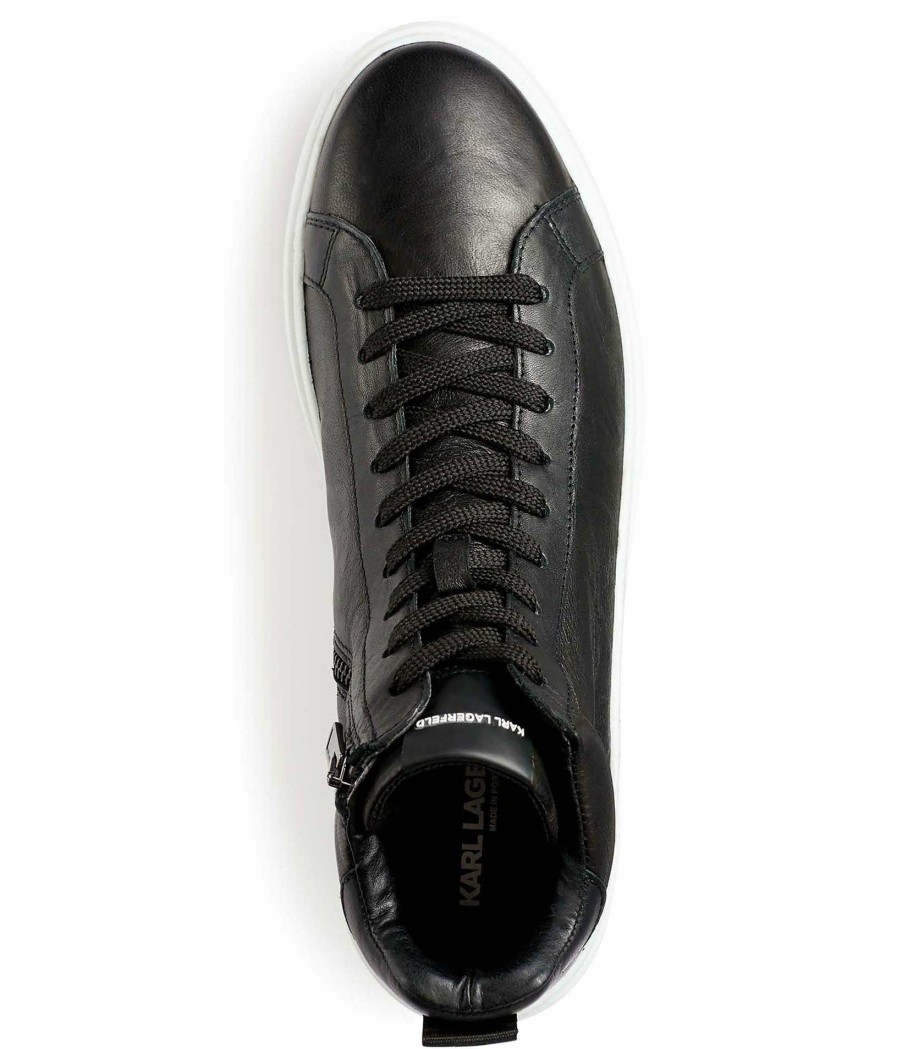 Men * | Outlet Men'S Crinkled Leather High-Top Sneaker