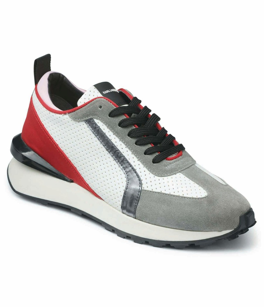 Men * | Discount Perforated Leather And Suede Runner